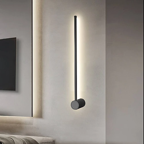 إضاءة ابليك حائط مودرن اسود لون الانارة 3 اضاءات واط 5 مقاس 600 ملم