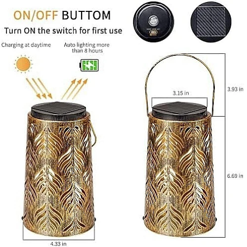 فانوس شمسي معلق ديكور خارجي موفر للطاقة