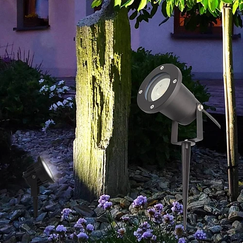 إضاءة أرضية للحدائق غرس متحرك قاعدة نوع لمبات GU10 تصميم عملي