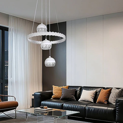 علاقي مودرن ابيض لون الانارة 3 اضاءات واط 55