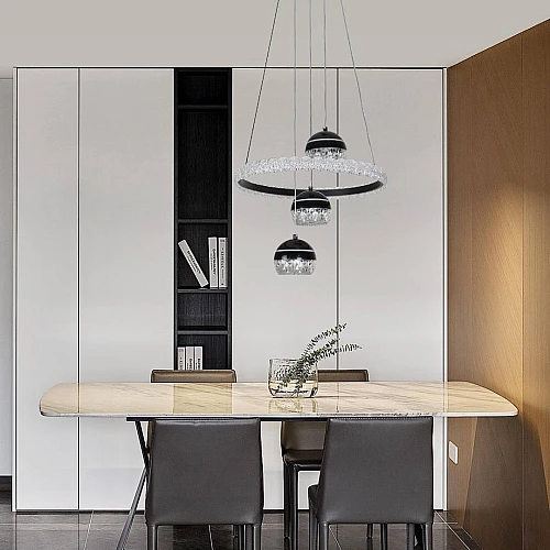 علاقي مودرن اسود لون الانارة 3 اضاءات واط 55