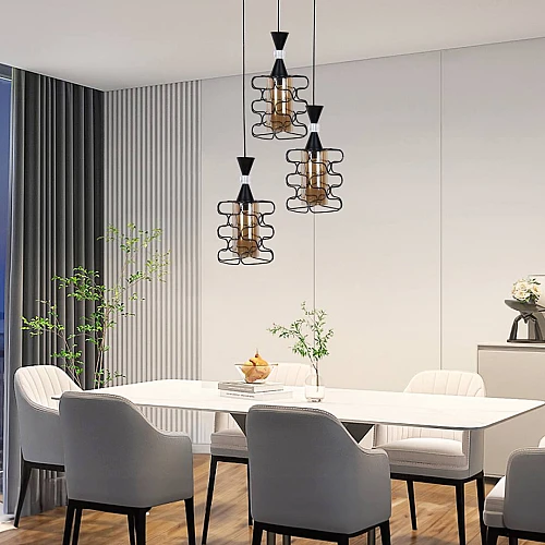 علاقي مودرن اسود E27*3