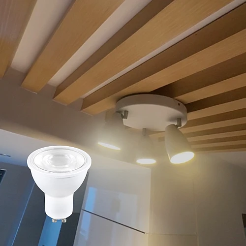 لمبة سبوت لايت استارتر GU10 لون الانارة أصفر 5 واط 850 لومن جودة و كفاءة عالية توفل