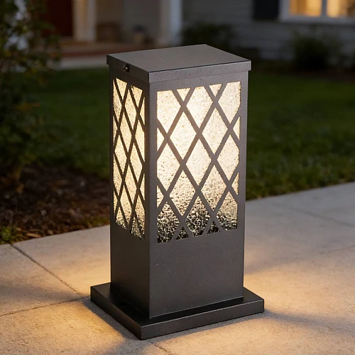 فانوس جلاسي خارجي اسود E27