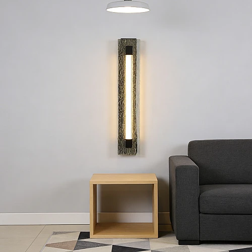 اضاءة جدارية مسطرة اسود لون الانارة 3 اضاءات مقاس 40 سم 5 واط