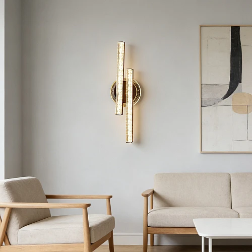 اضاءة جدارية مدور + مسطرتين اسود لون الانارة 3 اضاءات مقاس 40 سم 9 واط