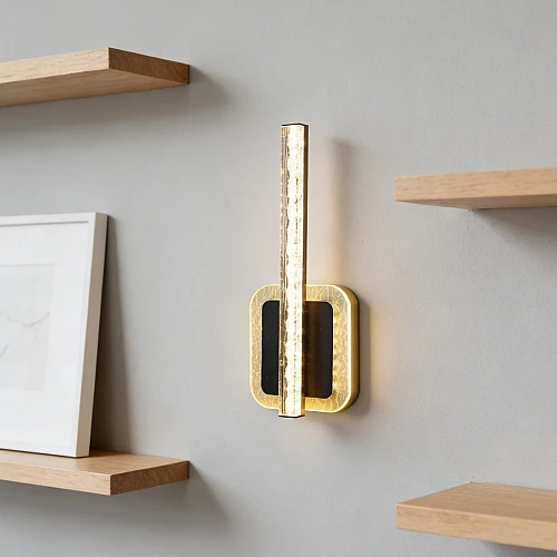 اضاءة جدارية مستطيل + مسطرة اسود لون الانارة 3 اضاءات مقاس 30 سم 5 واط