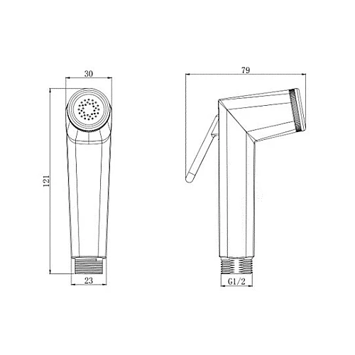 شطاف حمام رمادي دائري ستانلس ستيل مع هوز مطاطي مرن