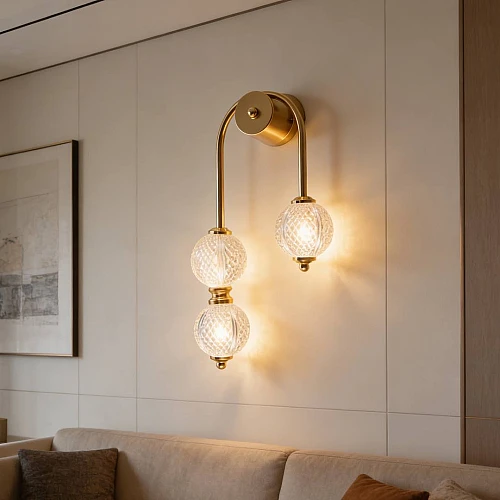 ابليك مودرن ذهبي لون الانارة 3 اضاءات 12 واط