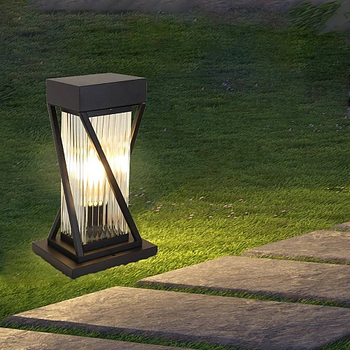 فانوس جلاسي اسود E27 (هذا المنتج متاح في جدة و الرياض فقط)