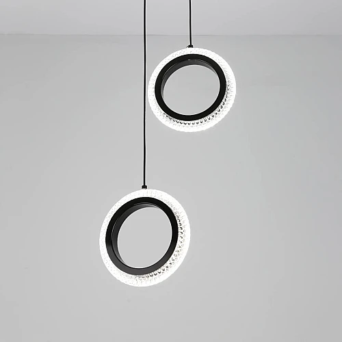 علاقي مجوز حلقتين اسود لون الانارة 3اضاءات 15 واط