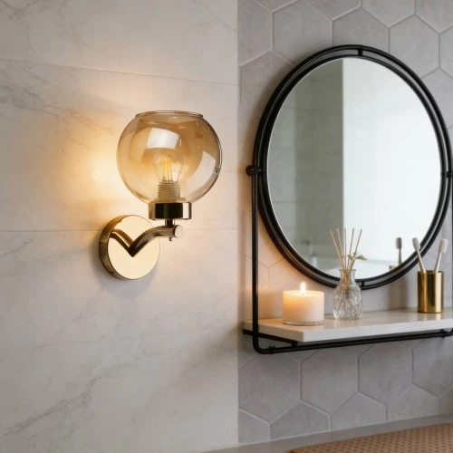 إضاءة ابليك حائط مودرن ذهبي E27*1L مفرد