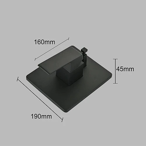 وجه خلاط مخفي اسود مربع خطين مودرن