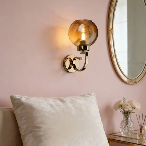 إضاءة ابليك حائط مودرن ذهبي E27*1L مفرد