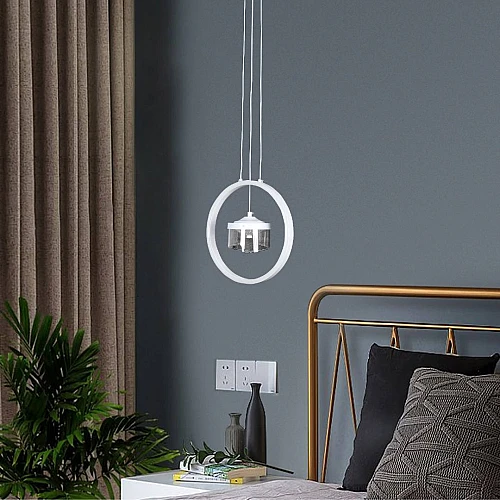 علاقي مودرن ابيض لون الانارة 3 اضاءات واط 48