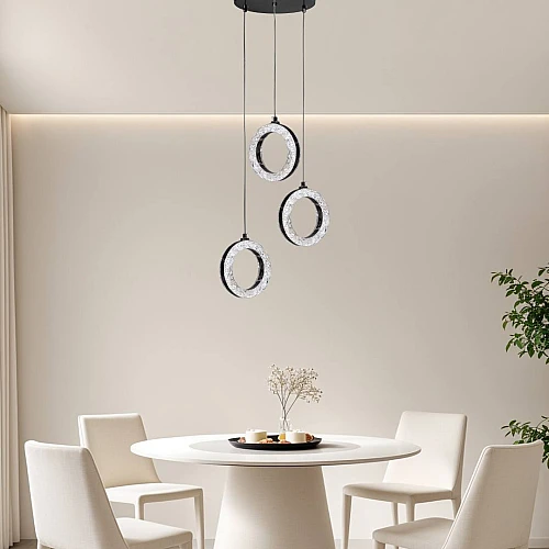 علاقي مودرن اسود لون الانارة 3 اضاءات واط 25