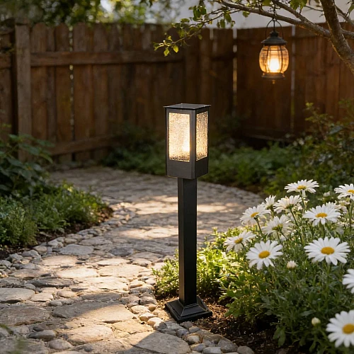 فانوس حديقة 1 متر خارجي اسود E27