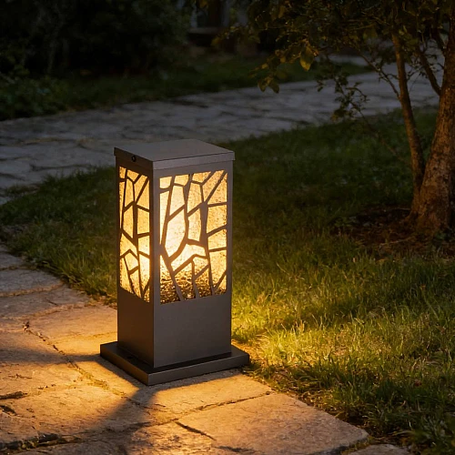 فانوس جلاسي خارجي اسود E27