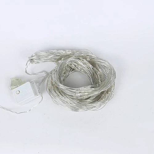 سلسلة إضاءة ستارة شبكية LED باللون الأصفر الدافئ لديكور الحفلات والمنزل