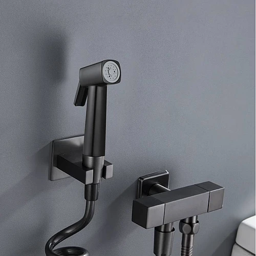 شطاف مع هوز ستيل 120 سم دائري اسود