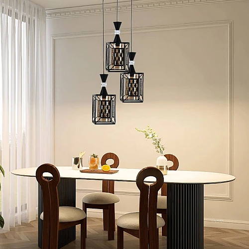 علاقي مودرن اسود E27*3