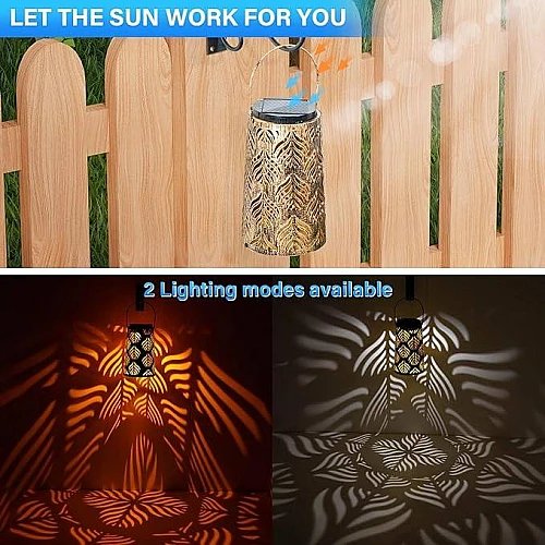 فانوس شمسي معلق ديكور خارجي موفر للطاقة