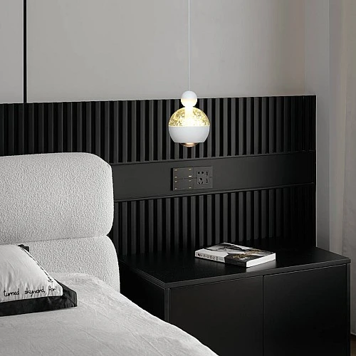 علاقي مودرن اسود لون الانارة اصفر واط 5