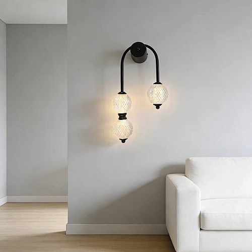 ابليك مودرن اسود لون الانارة 3 اضاءات 12 واط