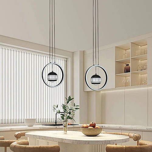 علاقي مودرن مفرد اسود لون الانارة 3 اضاءات واط 48