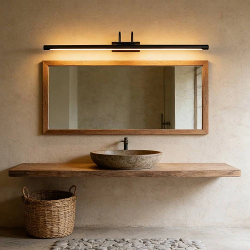 إضاءة أبليك حائط مودرن اسود لون الانارة 3 اضاءات واط 20 مقاس 800 ملم