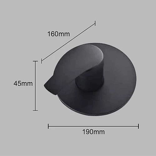 وجه مسكة خلاط دش مخفي دائري اسود مطفي فخم