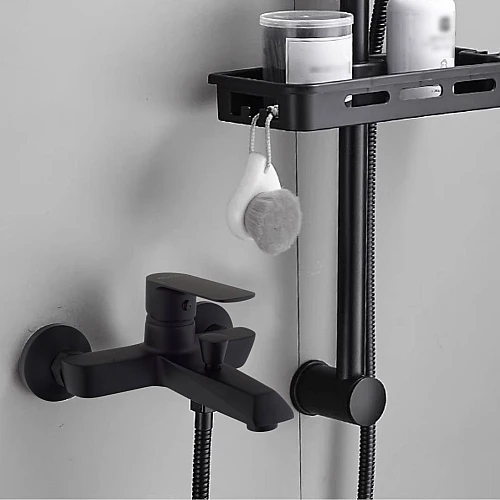 خلاط دش مع سماعة مدور طقم اسود