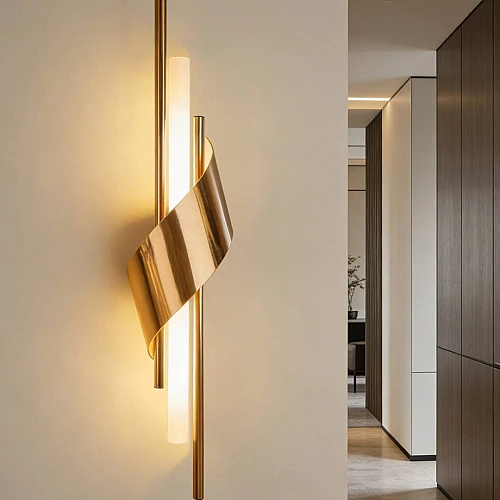 ابليك مودرن ذهبي لون الانارة 3 اضاءات W9