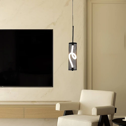 علاقي مودرن مفرد أسود لون الانارة أصفر 20 واط