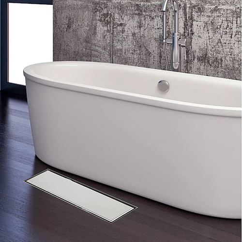 صفاية بلاط مستطيل مقاس 40 سم ستانلس ستيل 304 كروم