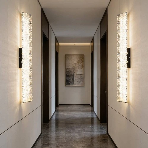 إضاءة جدارية مودرن اسود لون الانارة 3 اضاءات واط 20 مقاس 600 ملم