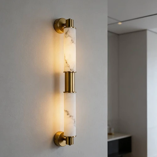 إضاءة أبليك حائط مودرن زيتي لون الانارة أصفر 20 واط مقاس 70 سم