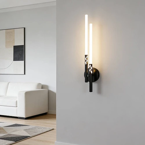 ابليك مودرن اسود لون الانارة اصفر/W7/500