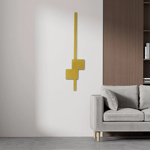 إضاءة ابليك حائط مودرن ذهبي لون الانارة 3 اضاءات واط 9 مقاس 800 ملم