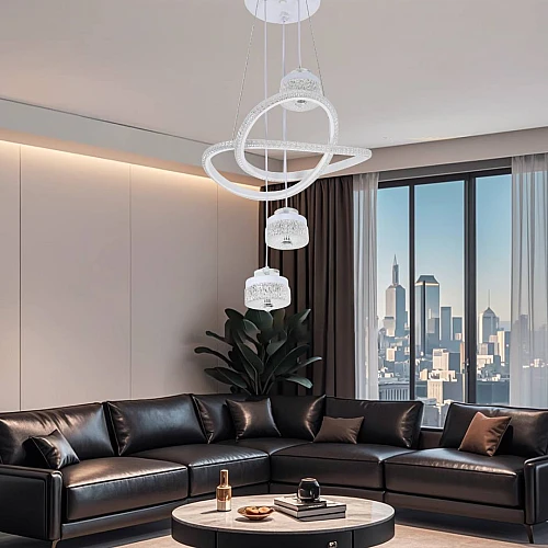 علاقي مودرن ابيض لون الانارة 3 اضاءات واط 75