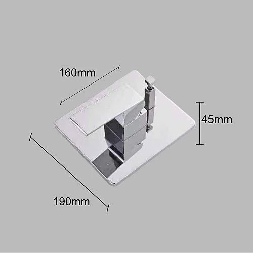  صورة منتج وجه مخفي مربع خطين كروم موديل TU/M3027Q/2/CH