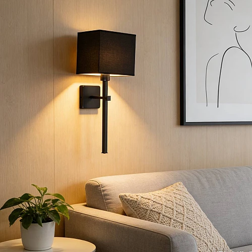 إضاءة أبليك حائط مودرن اسود E14*1L