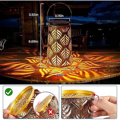 فانوس شمسي معلق ديكور خارجي موفر للطاقة