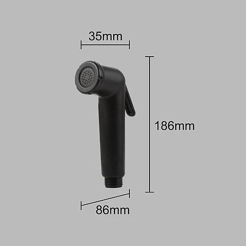 شطاف اسود مطفي موديل G دائري مع خرطوم ستيل