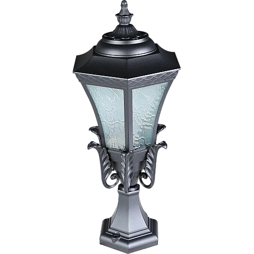 فانوس جلاسي وسط خارجي اسود E27