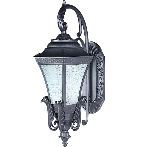 فانوس جداري وسط خارجي اسود E27