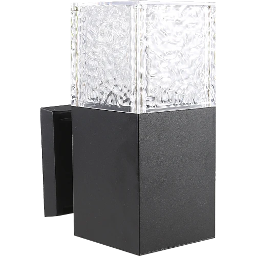 فانوس جداري مفرد اسود + شفاف E27