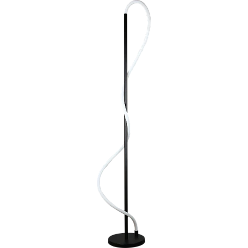 ابجورة ارضية مودرن اسود لون الانارة اصفر 30 واط مقاس 1500 ملم