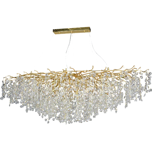 نجف مودرن قطر 160 سم ذهبي مع شفاف E14*16L