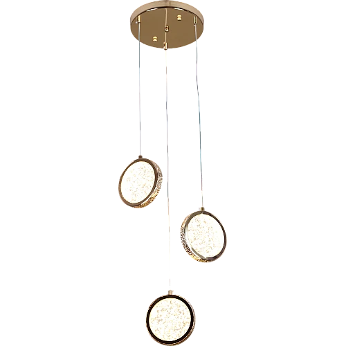 نجف مودرن ذهبي لون الانارة 3اضاءات 30 واط